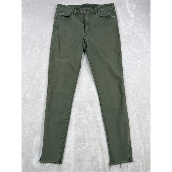 Joe's Jeans Denim - Joe's Jeans Women's Skinny Fit Ankle Raw Hem Size 27x27 Green Stretch